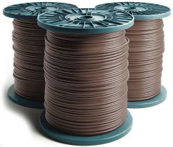 18 Gauge Insulated Stranded Brown Wire With Color Striping - Sold By The Foot